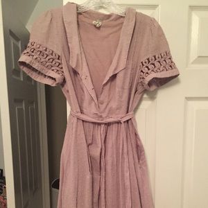 Soft lavender, Swiss-dot dress, Anthropologie